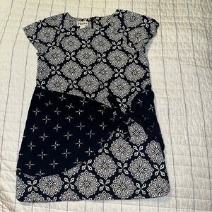Hatley Toddler Dress Navy Blue/White  3T EUC!